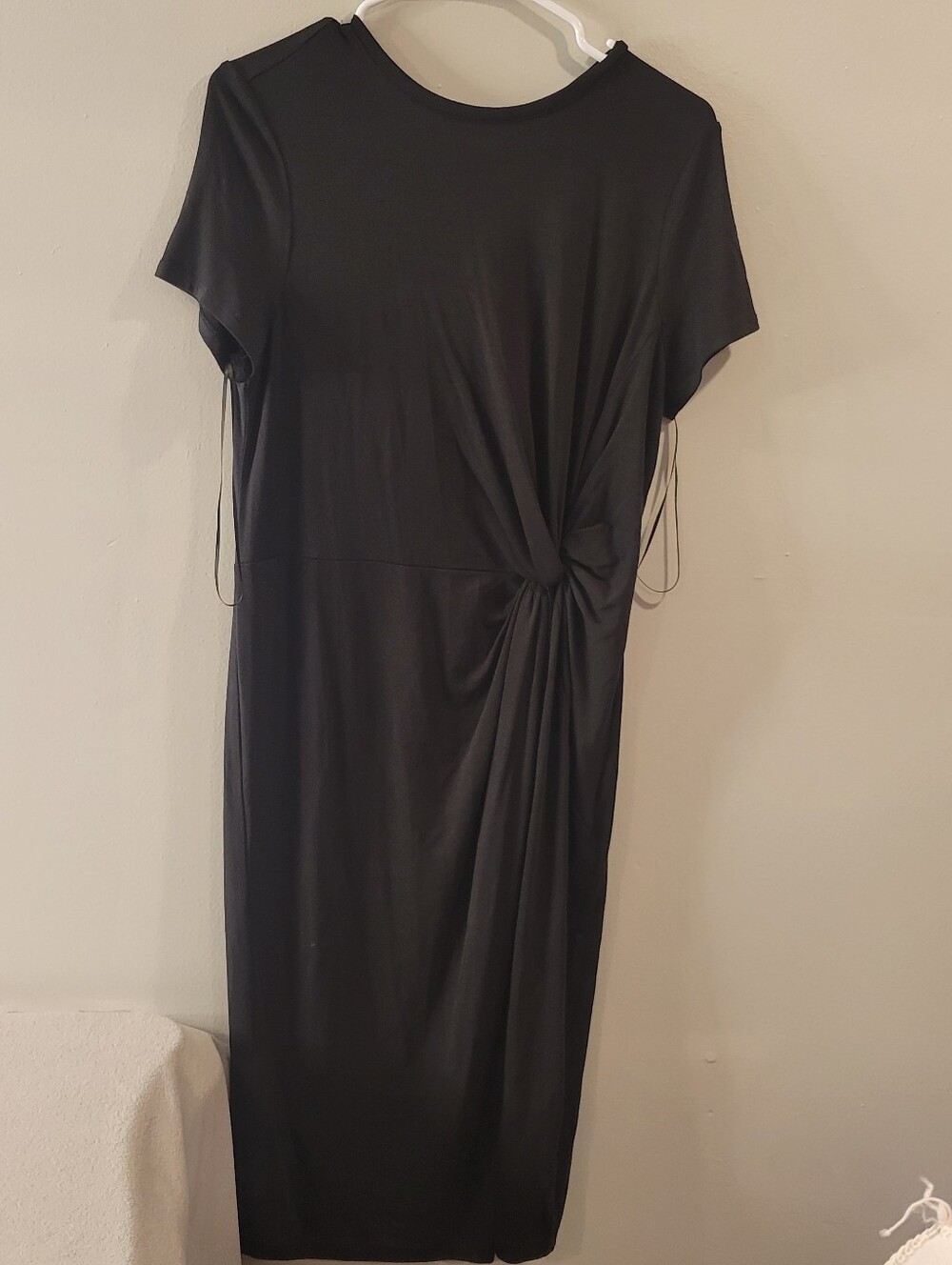 Tahari Tee Black Long Shirt Dress Size MEDIUM
